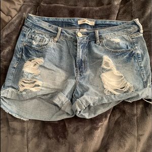 Denim ripped shorts from Charolette Russe